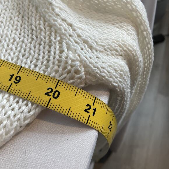 Wooden Ships Women's Ivory Open Front Shawl Cardigan Sweater Size XS Oversized - Picture 4 of 10